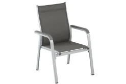 Kettler BasicPlus 4er-Set Stapelsessel, silber/anthrazit, 0301205-0000