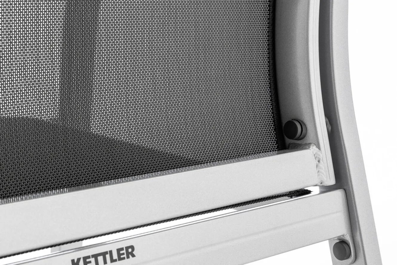 Kettler BasicPlus 4er-Set Stapelsessel, silber/anthrazit, 0301205-0000