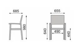 Kettler BasicPlus 6er-Set Stapelsessel, anthrazit/anthrazit, 0301205-7000