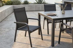 Kettler BasicPlus 4er-Set Stapelsessel, anthrazit/anthrazit, 0301205-7000