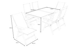 KETTLER BasicPlus Garten-Essgruppe, 6 Personen, ausziehbar, 180-240cm, Alu/Textilene, Klappstühle