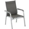 KETTLER BasicPlus Garten-Essgruppe, silber/anthrazit, Alu/Spraystone/Textil, 160x95 cm, 4 Stapelsessel