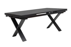 KETTLER BasicPlus Garten-Essgruppe, anthrazit, Alu / Spraystone / Textil, Tisch 180/280x100cm, 8 Klappstühle