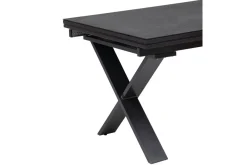 KETTLER BasicPlus Garten-Essgruppe, anthrazit, Alu / Spraystone / Textil, Tisch 180/280x100cm, 8 Klappstühle