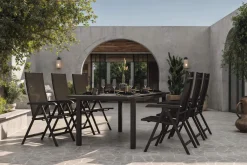 Kettler BasicPlus Garten-Essgruppe, 6 Personen, ausziehbarer Tisch 180–240 cm, Aluminium/Textilene