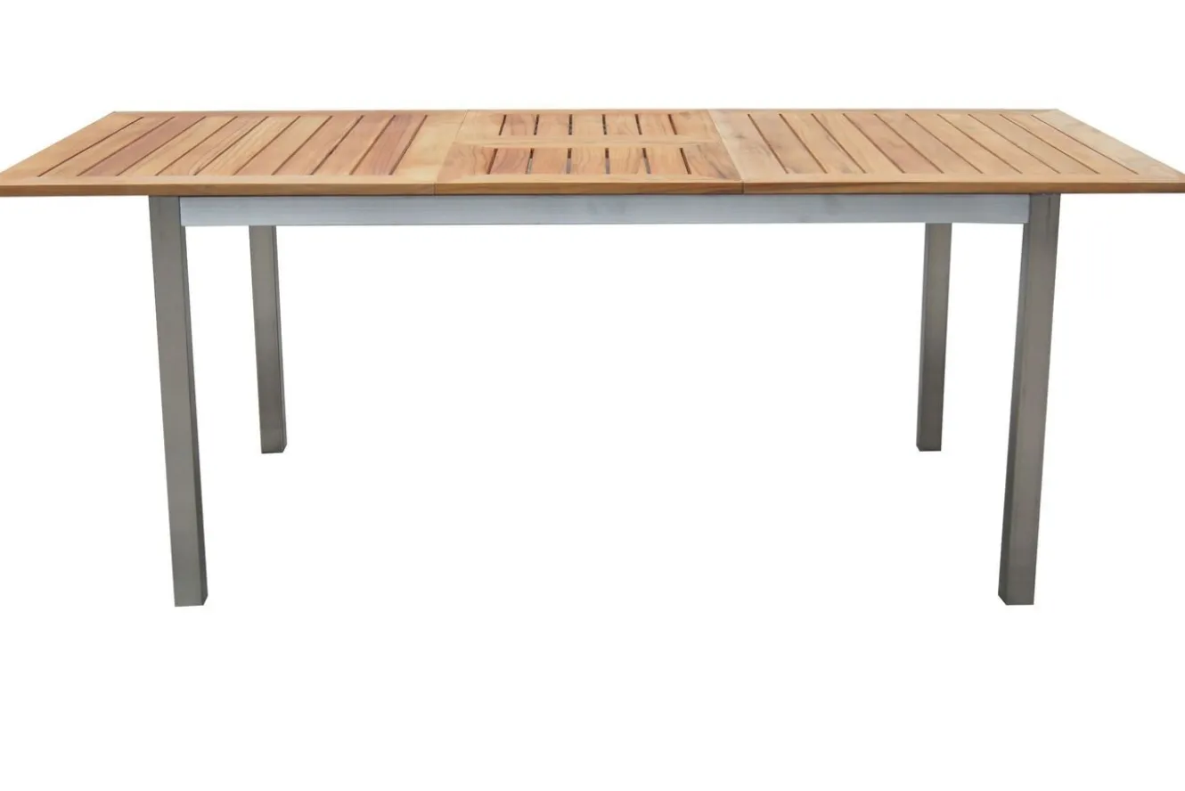 KETTLER BasicPlus Garten-Essgruppe mit 6 Sesseln, silber/anthrazit, Alu/Edelstahl, ausziehbar & klappbar, UV-beständig, pflegeleicht