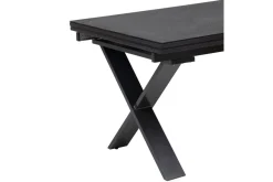 KETTLER BasicPlus Garten-Essgruppe, anthrazit, Alu / Spraystone / Textil, Tisch 180/280x100cm, 8 Stapelsessel