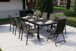 KETTLER BasicPlus Garten-Essgruppe, 8 Personen, ausziehbar, 180-240cm, Alu/Textilene