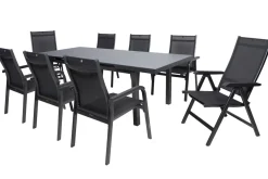 KETTLER BasicPlus Garten-Essgruppe, 8 Personen, ausziehbar, 180-240cm, Alu/Textilene
