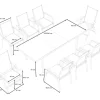 KETTLER BasicPlus Garten-Essgruppe, silber, Alu/Textilene, Tisch 180/240x100cm, 6 Stapel-, 2 Klappstühle