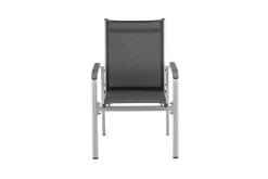 KETTLER BasicPlus Garten-Essgruppe, silber, Alu/Textilene, Tisch 180/240x100cm, 6 Stapel-, 2 Klappstühle