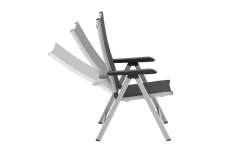 KETTLER BasicPlus Garten-Essgruppe, silber, Alu/Textilene, Tisch 180/240x100cm, 6 Stapel-, 2 Klappstühle