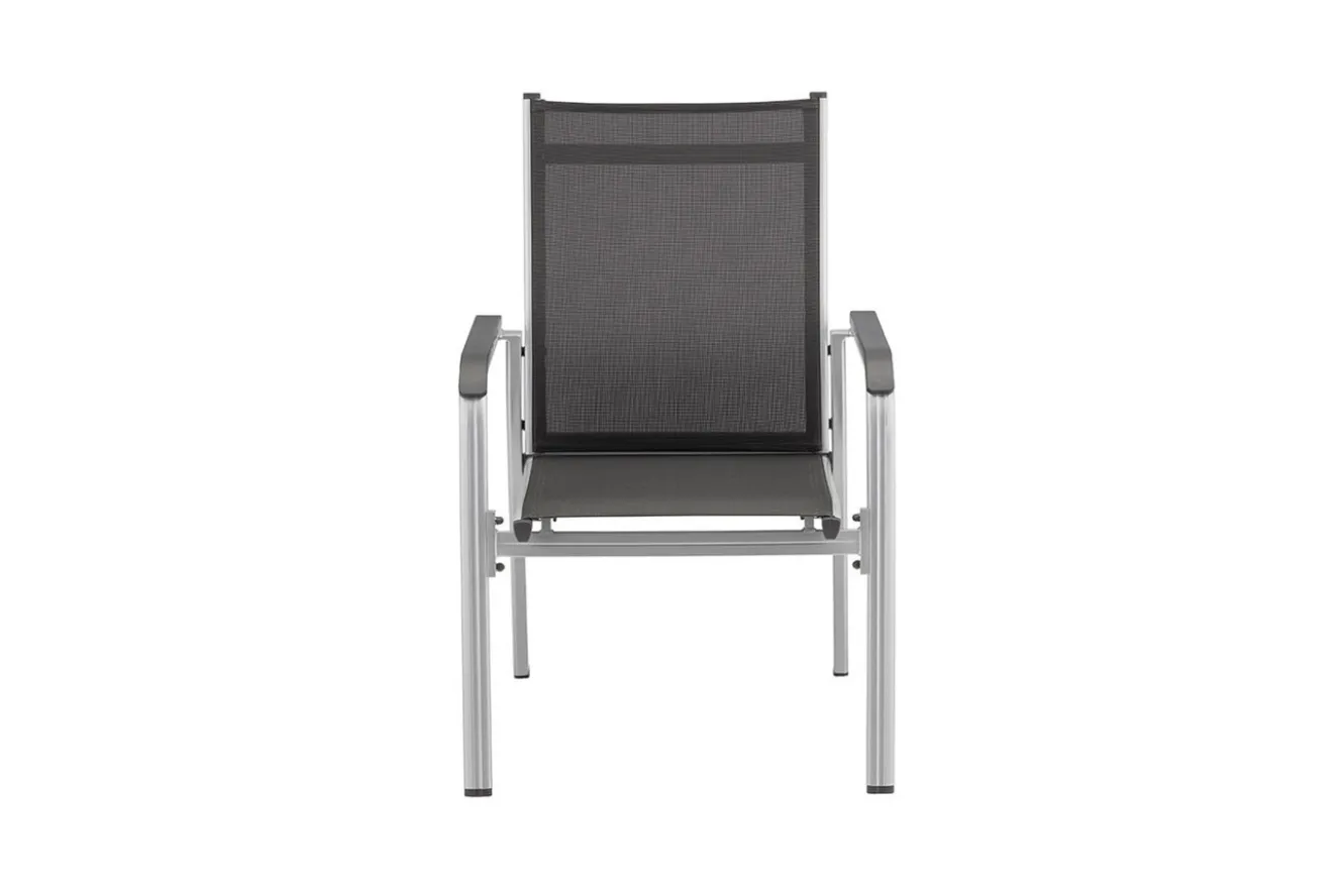 KETTLER BasicPlus Garten-Essgruppe, 6 Personen, ausziehbar, 180-240cm, Alu/Textilene, Stapelsessel
