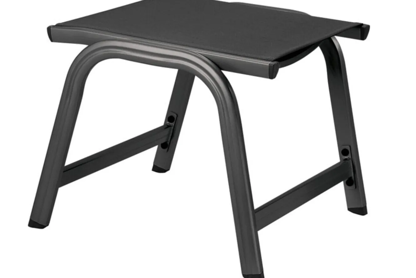 KETTLER BasicPlus Hocker, anthrazit/anthrazit, Alu/Textilene, 0301203-7000