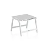 KETTLER BASIC PLUS Hocker,weiß matt/hellgrau, Alu/Outdoorgewebe, robust, pflegeleicht, stapelbar, 0301203-5200