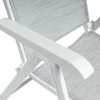 KETTLER BASIC PLUS Klappstuhl, weiß matt/hellgrau, Alu/Outdoorgewebe, klappbar, pflegeleicht, 0301201-5200