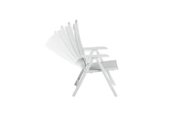 KETTLER BASIC PLUS Klappstuhl, weiß matt/hellgrau, Alu/Outdoorgewebe, klappbar, pflegeleicht, 0301201-5200