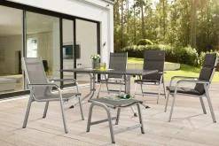 KETTLER BasicPlus Klappstuhl, silber/anthrazit, Alu/Textilene, 0301201-0000