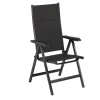 KETTLER BasicPlus PaddedKlappstuhl, anthrazit, Alu/Textilene, 0301201-9400, verstellbare Rückenlehne