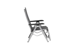 KETTLER BASIC PLUS Padded Relaxsessel, silber/anthrazit meliert, Alu/Outdoorgewebe, klappbar, robust, 0301216-9000