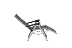 KETTLER BASIC PLUS Padded Relaxsessel, silber/anthrazit meliert, Alu/Outdoorgewebe, klappbar, robust, 0301216-9000