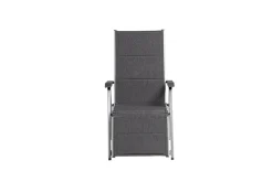KETTLER BASIC PLUS Padded Relaxsessel, silber/anthrazit meliert, Alu/Outdoorgewebe, klappbar, robust, 0301216-9000