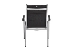 KETTLER BasicPlus PaddedStapelsessel, silber/anthrazit, Alu/Textilene, 0301202-9000, stapelbar