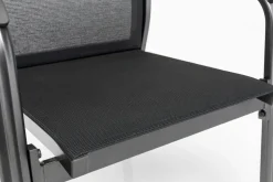KETTLER Basic PlusPremium, anthrazit/lakritz, Alu/Outdoorgewebe, 4x Stapelsessel (0102405-7000)