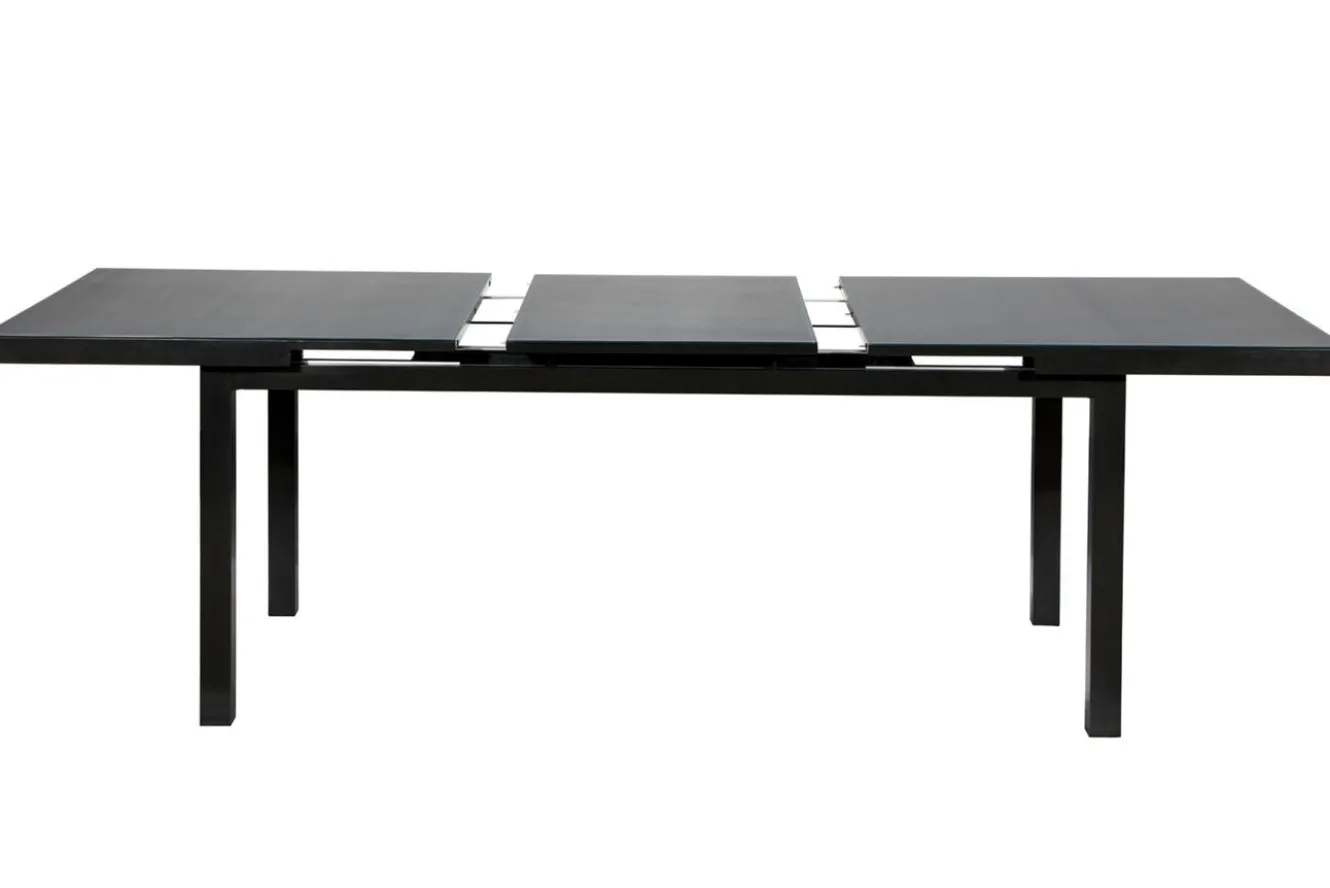 KETTLER BasicPlus Premium Garten-Essgruppe, anthrazit, Alu/Textilene, Tisch 180/240 cm, 6 Stapelsessel