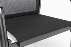 KETTLER BasicPlus Premium Garten-Essgruppe, anthrazit, Alu/Textilene, Tisch 180/240 cm, 6 Stapelsessel