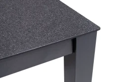 KETTLER BasicPlus Premium Garten-Essgruppe, anthrazit, Alu/Spraystone, Tisch 160x95 cm, 4 Stapelsessel