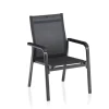 KETTLER BasicPlus Premium Garten-Essgruppe, anthrazit, Alu/Spraystone, Tisch 160x95 cm, 6 Stapelsessel