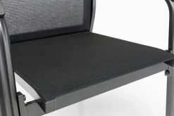 KETTLER BasicPlus Premium Garten-Essgruppe, anthrazit, Alu/Spraystone, Tisch 160x95 cm, 6 Stapelsessel