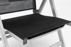 KETTLER Basic Plus Premium Klappstuhl, silber/lakritz, Alu/Outdoorgewebe,0102401-0000