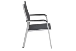 KETTLER BasicPlus Premium, silber/ lakritz, Alu/Outdoorgewebe, 4 Stapelsessel (0102405-0000)