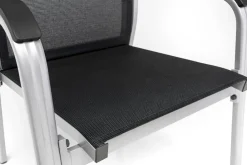 KETTLER BasicPlus Premium, silber/ lakritz, Alu/Outdoorgewebe, 4 Stapelsessel (0102405-0000)