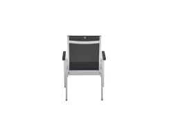 KETTLER Basic Plus Premium Stapelsessel, silber/lakritz, Alu/Outdoorgewebe, 0102405-0000