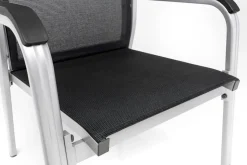 KETTLER Basic Plus Premium Stapelsessel, silber/lakritz, Alu/Outdoorgewebe, 0102405-0000