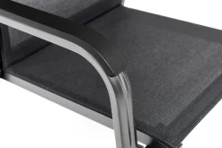 KETTLER Basic Plus Premium Stapelsessel, anthrazit/lakritz, Alu/Outdoorgewebe,0102405-7000