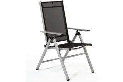 KETTLER BasicPlus Pro Balkon-Set, silber/anthrazit, Aluminium/Textilene/KETTALUX, Tisch Ø 70 cm, klappbar, pflegeleicht