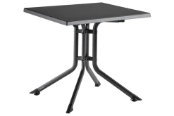 KETTLER BasicPlus Pro Balkon-Set, anthrazit, Aluminium/KETTALUX/Textilene, Tisch 70 x 70 cm, 2 Stapelsessel, robust