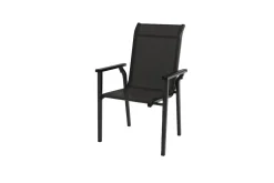 KETTLER BasicPlus Pro Balkon-Set, anthrazit, Aluminium/Textilene/KETTALUX, 80 x 80 cm, 2 Stapelstühle