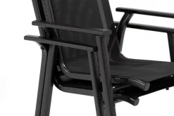 KETTLER BasicPlus Pro Balkon-Set, anthrazit, Aluminium/Textilene/KETTALUX, 80 x 80 cm, 2 Stapelstühle