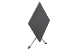 KETTLER BasicPlus Pro Balkon-Set, silber/anthrazit, Aluminium/KETTALUX/Textilene, Tisch 70 x 70 cm, 2 Stapelsessel