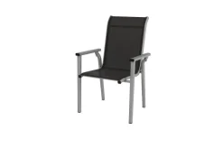 KETTLER BasicPlus Pro Balkon-Set, silber/anthrazit, Aluminium/KETTALUX/Textilene, Tisch 70 x 70 cm, 2 Stapelsessel