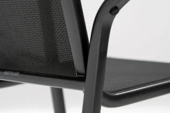 KETTLER BasicPlus Pro Balkon-Set, anthrazit, Aluminium/KETTALUX/Textilene, Tisch Ø 70 cm, rund, 2 Stapelsessel