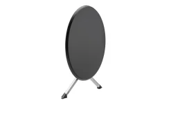 KETTLER BasicPlus Pro Balkon-Set, silber/anthrazit, Alu/Textilene, Tisch Ø100 cm, 2 Klappstühle