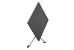 KETTLER BasicPlus Pro Balkon-Set, silber/anthrazit, Alu/Textilene, Klapptisch eckig 80 x 80 cm, 2 Stapelsessel