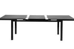 KETTLER BasicPlus Pro Garten-Essgruppe, anthrazit, Alu/Textilene/Glas, Tisch ausziehbar 180/240 cm, 6 Klappstühle inkl. Auflagen