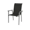 KETTLER BasicPlus Pro Garten-Essgruppe, silber/anthrazit, Alu/Textilene, Tisch 160 x 90 cm, 6 Stapelsessel